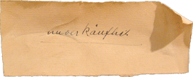 handschriftliche Notiz der K&uuml;nstlerin: &bdquo;unverk&auml;uflich&ldquo;